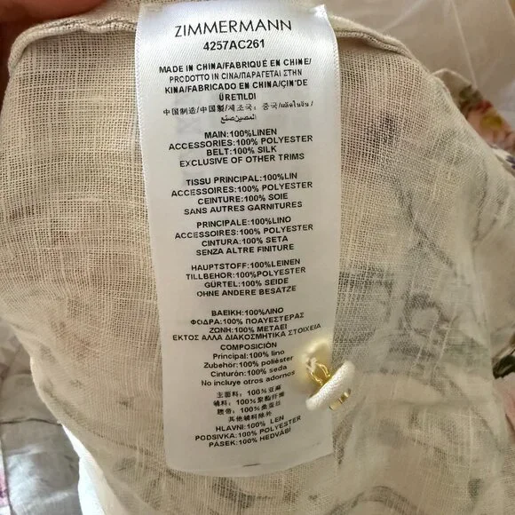 Zimmermann REBELLION BUTTON MIDI DRESS - Picture 10 of 10